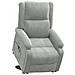 Poltrona Alzapersona Reclinabile Grigio Chiaro In Velluto - Foto miniatura 9