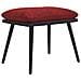 Sgabello Rosso Vino 45x29,5x39 Cm In Tessuto E Similpelle - Foto miniatura 1