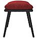 Sgabello Rosso Vino 45x29,5x39 Cm In Tessuto E Similpelle - Foto miniatura 3