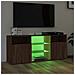 Mobile Porta Tv Con Luci Led Rovere Marrone 120x30x50 Cm - Foto miniatura 4