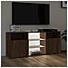 Mobile Porta Tv Con Luci Led Rovere Marrone 120x30x50 Cm - Foto miniatura 5
