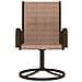 Sedie Girevoli Da Giardino 2pz Textilene E Acciaio Marrone - Foto miniatura 3