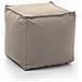 Pouf Annalaura, Pouf Multifunzione, 100% Made In Italy, Poltroncina Relax In Tessuto Imbottito, Cm 45x45h45, Beige - Foto miniatura 3