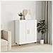 Credenza Bianca 69,5x34x90 Cm In Legno Multistrato - Foto miniatura 1