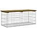 Panca da Giardino Design Gabbione 103x44x42 cm Pino Impregnato - Foto miniatura 2