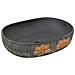 Lavabo Da Appoggio Grigio E Nero Ovale 59x40x14 Cm Ceramica - Foto miniatura 2