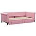 Divano Letto Estraibile Con Cassetti Rosa 100x200 Cm Velluto - Foto miniatura 2