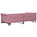 Divano Letto Estraibile Con Cassetti Rosa 100x200 Cm Velluto - Foto miniatura 4