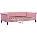 Divano Letto Estraibile Con Cassetti Rosa 100x200 Cm Velluto - Foto miniatura 5