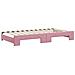 Divano Letto Estraibile Con Cassetti Rosa 100x200 Cm Velluto - Foto miniatura 7