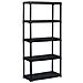 Scaffale Portatutto 5 Ripiani 80x40x176 H Portata 150 Kg 143AP Colore Nero - Foto miniatura 1