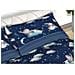 Completo Lenzuola Letto 100% Cotone Made Italy Disegno Planet Cn Piazza E Mezza Planet - Foto miniatura 3