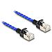 Cavo di rete RJ45 con rivestimento intrecciato Cat. 6A U /FTP Slim da 1 m blu - Foto miniatura 2