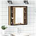 Mobile Bagno Specchio Rovere Artigianale 60x16x60 cm Truciolato - Foto miniatura 1