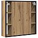 Mobile Bagno Specchio Rovere Artigianale 60x16x60 cm Truciolato - Foto miniatura 6