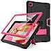 Custodia Elegante Per Ipad Pro 12.9"" Con Supporto E Slot Per Stilo - Rosa E Nero - Foto miniatura 2