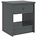 Lusso Casadino -  Comodino Grigio Scuro 35x30x40 Cm In Legno Massello Di Pino - Foto miniatura 2