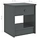 Lusso Casadino -  Comodino Grigio Scuro 35x30x40 Cm In Legno Massello Di Pino - Foto miniatura 6