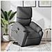 Poltrona Alzapersona Massaggi Reclinabile Grigio Scuro Tessuto - Foto miniatura 2