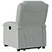 Poltrona Alzapersona Reclinante Elettrica Grigio Chiaro Velluto - Foto miniatura 5
