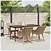 Set da Pranzo per Giardino Beige in Rattan Polietilene - Foto miniatura 4