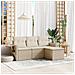 Set Divano da Giardino 4 pz con Cuscini Beige in Polyrattan - Foto miniatura 2