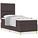 Letto con rete a molla e materasso Marrone scuro 80x200 cm Tessuto - Foto miniatura 4