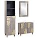 Set di mobili per il bagno 3 pcs Grigio 62 x 33 x 58 cm - Foto miniatura 1