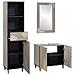 Set di mobili per il bagno 3 pcs Grigio 62 x 33 x 58 cm - Foto miniatura 2