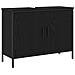 Mobile lavabo da bagno  Nero Rovere 80x30x60 cm Legno ingegnerizzato - Foto miniatura 1