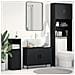 Mobile lavabo da bagno  Nero Rovere 80x30x60 cm Legno ingegnerizzato - Foto miniatura 2