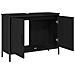 Mobile lavabo da bagno  Nero Rovere 80x30x60 cm Legno ingegnerizzato - Foto miniatura 5