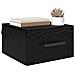 Armadio da Notte Rovere nero 35 x 35 x 20 cm Legno multistrato - Foto miniatura 3