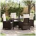 Set da Pranzo per Giardino 5 pcs Marrone polyrattan - Foto miniatura 2