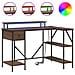 Scrivania Rovere marrone 120 x 79 x 86.5 cm Legno multistrato - Foto miniatura 4