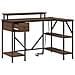 Scrivania Rovere marrone 120 x 79 x 86.5 cm Legno multistrato - Foto miniatura 5