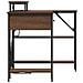 Scrivania Rovere marrone 120 x 79 x 86.5 cm Legno multistrato - Foto miniatura 7