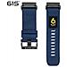 Cinturino In Nylon Blu A Sgancio Rapido Compatibile Con Garmin Fenix 8/7x/6x/epix Pro  26 Mm - Foto miniatura 1