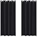 Tende con tende 2 pcs Nero Poliestere - Foto miniatura 1