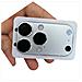 Protezione Lente In Vetro Temperato Opaco Compatibile Con Iphone 14 Pro Max/15 Pro Max/16 Pro Max - Bianco Argento - Foto miniatura 1