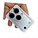 Protezione Lente In Vetro Temperato Opaco Compatibile Con Iphone 14 Pro Max/15 Pro Max/16 Pro Max - Bianco Argento - Foto miniatura 3