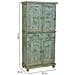 Armadio Artigianale In Legno Turchese 85x40x180h Cm - Foto miniatura 3