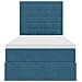 Letto con contenitore e LED Blu Scuro 90 x 200 cm Velluto - Foto miniatura 8