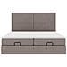 Struttura Letto Pouf con Materassi Tortora 160x200cm in Tessuto - Foto miniatura 8