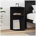 Tavolino Nero 29,6 x 29,6 x 60 cm Legno multistrato - Foto miniatura 2