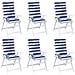Cuscino da Esterno 6 pcs Blu e Bianco 120 x 50 x 7 cm Tessuto - Foto miniatura 3