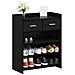 Mobile per scarpe con cassetto Rovere Nero 73,5 x 36 x 92 cm - Foto miniatura 2