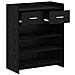 Mobile per scarpe con cassetto Rovere Nero 73,5 x 36 x 92 cm - Foto miniatura 3