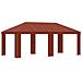 Gazebo da giardino 6 x 3 m Terracotta Poliestere e Acciaio 190 - Foto miniatura 1