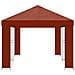 Gazebo da giardino 6 x 3 m Terracotta Poliestere e Acciaio 190 - Foto miniatura 4